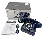 Crosley CR62 Kettle Desk Phone Black Retro Rotary Style W Box Tested. Fixed Price $39.95.