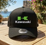 Kawasaki Racing Trucker Hat Embroidered Snapback Mesh Cap Motorcycle. Fixed Price $26.50.