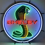 Shelby Cobra Circle Neon Sign Hot Rod Racing Car Gameroon Light Mancave Garage. Fixed Price $459.99.