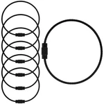 10 Stainless Steel Wire Keychain 6" Aircraft Cable Ring Luggage Loops Usa. Fixed Price $8.99.
