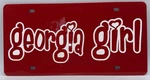 Georgia Girl License Plate Red And White Acrylic Stockdale Technologies New. Fixed Price $15.55.