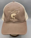 Cutthroat Leaders Boise Idaho Trucker Hat Cap Brown Fishing Outdoors Mesh. Fixed Price $9.00.