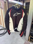 Alpinestars Ast Air V2 Textile Mesh Motorcycle Jacket Black White Red Xl. Fixed Price $185.00.