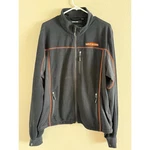 Harley-davidson Riding Gear Mens Black Fleece Full Zip Jacket Orange Stitching. Fixed Price $36.00.