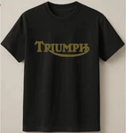 Triumph Tee With Retro Gold Emblem Design Unisex Shirt. Fixed Price $12.99.