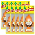 Little Trees Hanging Car And Home Air Freshener, Coconut Scent, 10 Pack. Fixed Price $13.95.