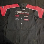 Polaris Racing Men's Button Up Pit Shirt. Black W/logos. Fixed Price $39.99.