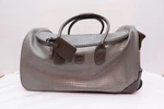Brics Rolling Duffle Bag Gray Safari 21 Carry On Crocodile Embossed Luggage. Fixed Price $277.11.