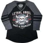 Lethal Threat Women's Fast & Fearless Raglan Sleeve Shirt - LA70203L. Fixed Price $29.95.