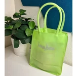 Neiman Marcus Neon Green Mini Tote Bag Nwt Pvc Vinyl Small Shopper Read Desc. Fixed Price $19.99.