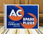 Ac Spark Plugs Flange Sign Metal Double Sided Garage Vintage Style Wall Decor. Fixed Price $42.00.