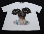Noissey Unisex Adult's Rhinestone Hairpin Heavyweight Tee EJ3 White Small Nwt. Fixed Price $26.99.
