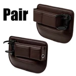 Left & Right Car Seat Gap Filler Storage Bag Organizer Box Phone Holder Brown. Fixed Price $22.87.
