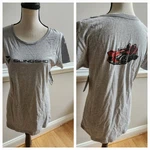 New Polaris Slingshot T-shirt Women's Large Light Gray Double-sided Tee Top Nwt. Fixed Price $15.99.