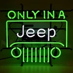 Neonetics 5JEEPX Only In Auto Car Beer Bar Sign 22"X21". Fixed Price $419.99.