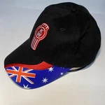 Kenworth True Blue Cap Legend Indent Adjustable Strapback Hat Black With Flag. Fixed Price $11.99.
