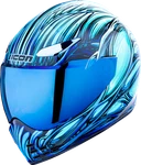 Icon Domain* Helmet Nouveau Blue 2XL With Fog-free Shield & Removable. Fixed Price $375.00.