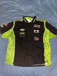 Kawasaki Sublimated Racing Shirt Mens 3X Black Green Short Sleeve Snap Button-up. Fixed Price $41.99.
