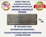 Chevrolet Vin Door Dash Tag Serial Number Data Plate Chevy (blank). Fixed Price $29.80.