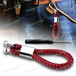 4.8" Red Braided Leather Strap Keychain Ring Car Fob Gift Decoration X1. Fixed Price $7.68.