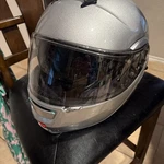 Shoei Neotec Modular Motorcycle Helmet Silver Medium Flip Up Dot. Fixed Price $212.50.