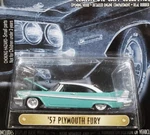 Racing Champions 1957 Plymouth Fury Mint Detailed Collectible Car Aqua/white. Fixed Price $8.99.