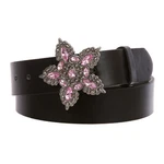Women's Snap Five Leaved Rhinestone Floral Fashion Belt Multi-color Option. Fixed Price $15.99.