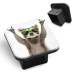 Funny Raccoon Tow Hitch Cover Green Sunglasses Trailer Plug Cap For Trucks. Fixed Price $15.84.