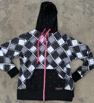 Fly Racing Kinetic Center Jersey Hot Pink Checkered Flag Black White Size Xl. Fixed Price $44.99.