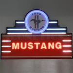 Ford Mustang Art Deco Led Licensed Sign Steel Man Cave Neonetics 29ADMUS. Fixed Price $499.99.