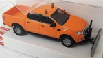Busch New Ho 1/87 Scale Ford Ranger Pick-up Truck In Dot Orange With Plow. Fixed Price $47.99.