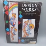 Design Works Rainbow Ride Counted Cross Stich Kit (1057) Clown 9" X 42". Fixed Price $22.49.