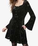 Disney Hocus Pocus Icon Velvet Bell Sleeve Dress Her Universe Xl 2X. Fixed Price $120.00.
