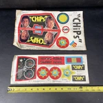 Vintage 1977 Empire Chips Tv Show Childs Original Ride On Motorcycle Decal Sheet. Fixed Price $45.00.