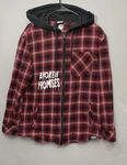 Broken Promises Love Lethal Plaid Zip Hoodie Jacket Size Men. Fixed Price $22.00.