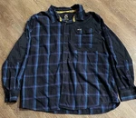 Ski-doo Men's Flannel Shirt Size Xxl Blue Plaid. Fixed Price $17.99.