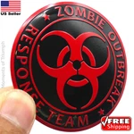 (4 Pack) Zombie Outbreak Wheel Center Hub Cap Sticker Decal 2.2" / 56MM Diam Red. Fixed Price $9.84.