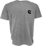 Cummins Unisex T-shirt Short Sleeve Sport Gray Pocket Tee. Fixed Price $31.46.