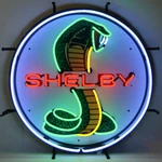 Shelby Cobra Circle Office Decor Business Neon Sign With Backing 24". Fixed Price $459.99.