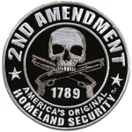 Hot Leathers 4" Second Amendment Homeland Security Patch PPA5950. Fixed Price $5.95.