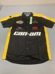 Can-am Racing Shirt Mens Large Black Yellow Short Sleeve Kappa Regular Fit. Fixed Price $42.49.