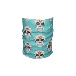 Headsweats Ultra Half Multi-purpose Headband Teal Skulls. Fixed Price $7.99.