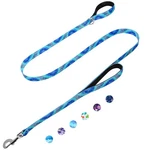 Blue Tie Dye 6 Ft Heavy Duty Dog Leash 2 Padded Handles Training Lead Walk. Fixed Price $25.48.