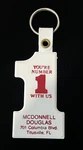 Vintage You Re Number One Mcdonnell Douglas Keychain Ring Bag Charm Fl. Fixed Price $16.50.