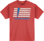 Icon Invasion Stripe* T-shirt Red Medium 3030-23485. Fixed Price $25.00.