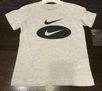 Nike Swoosh Summit Shirt Heather Gray Youth Size 6 New With Tags - Free Shipping. Fixed Price $10.00.