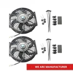 2X 10" Inch Universal Slim Fan Push Pull Electric Radiator Cooling 12V Mount Kit. Fixed Price $36.99.