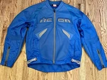 Icon Sanctuary Jacket- Small Blue Hybrid Motorcycle Leather Textile. Fixed Price $150.00.