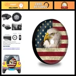 American Flag Spare Tire Cover With Camera Hole - Eagle Design For Wrangler Jl. Fixed Price $79.99.
