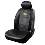 Plasticolor Seat Cover Chevrolet Bowtie Logo Contrast Stitching Sideless Black. Fixed Price $34.95.